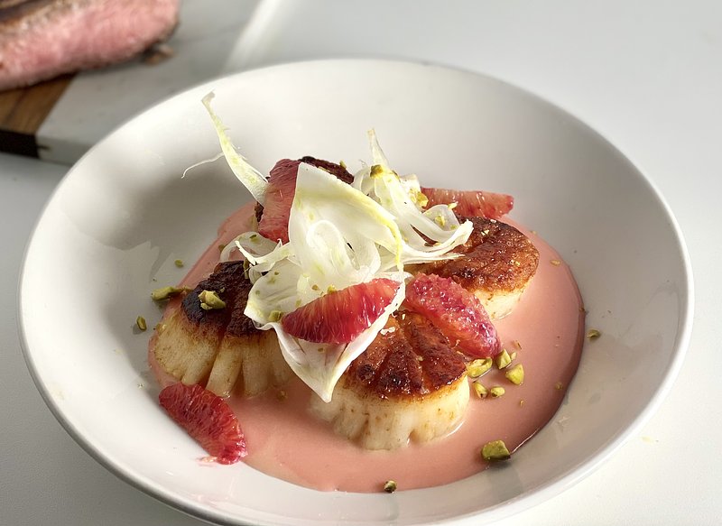 Winter Citrus Seared Scallops